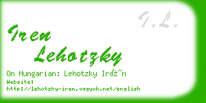 iren lehotzky business card